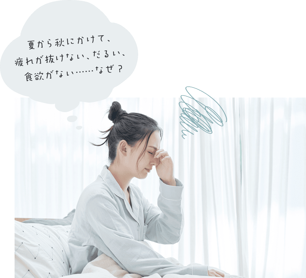 夏から秋にかけて、疲れが抜けない、だるい、食欲がない……なぜ?