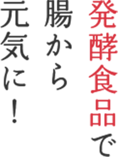 発酵食品で腸から元気に!