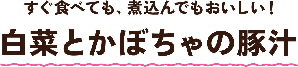 白菜とかぼちゃの豚汁