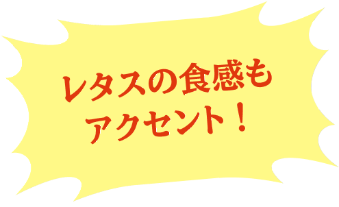 レタスの食感もアクセント！