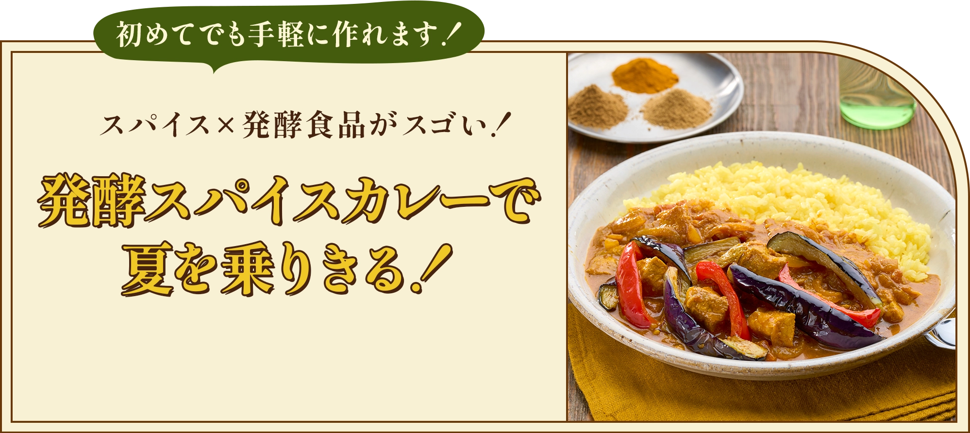 スパイス×発酵食品がスゴい！発酵スパイスカレーで夏を乗りきる！