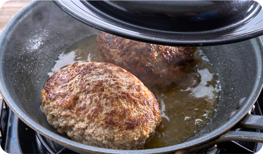 「蒸し焼き」でふっくら失敗しらず