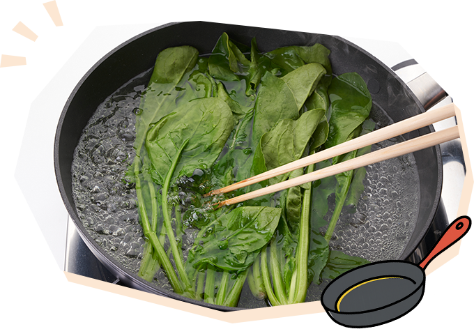フライパン下茹で