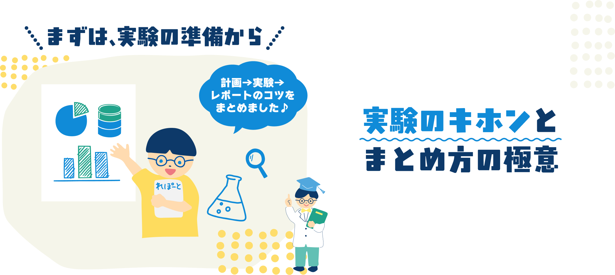 まずは、実験の準備から。実験のキホンとまとめ方の極意