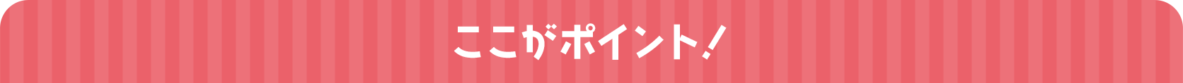 ここがポイント！