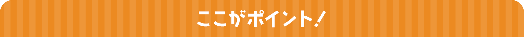 ここがポイント！