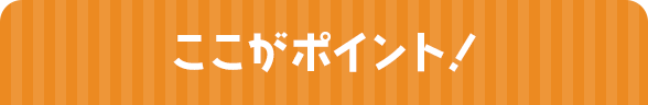ここがポイント！