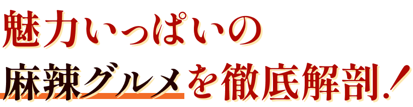 魅力いっぱいの麻辣グルメを徹底解剖！