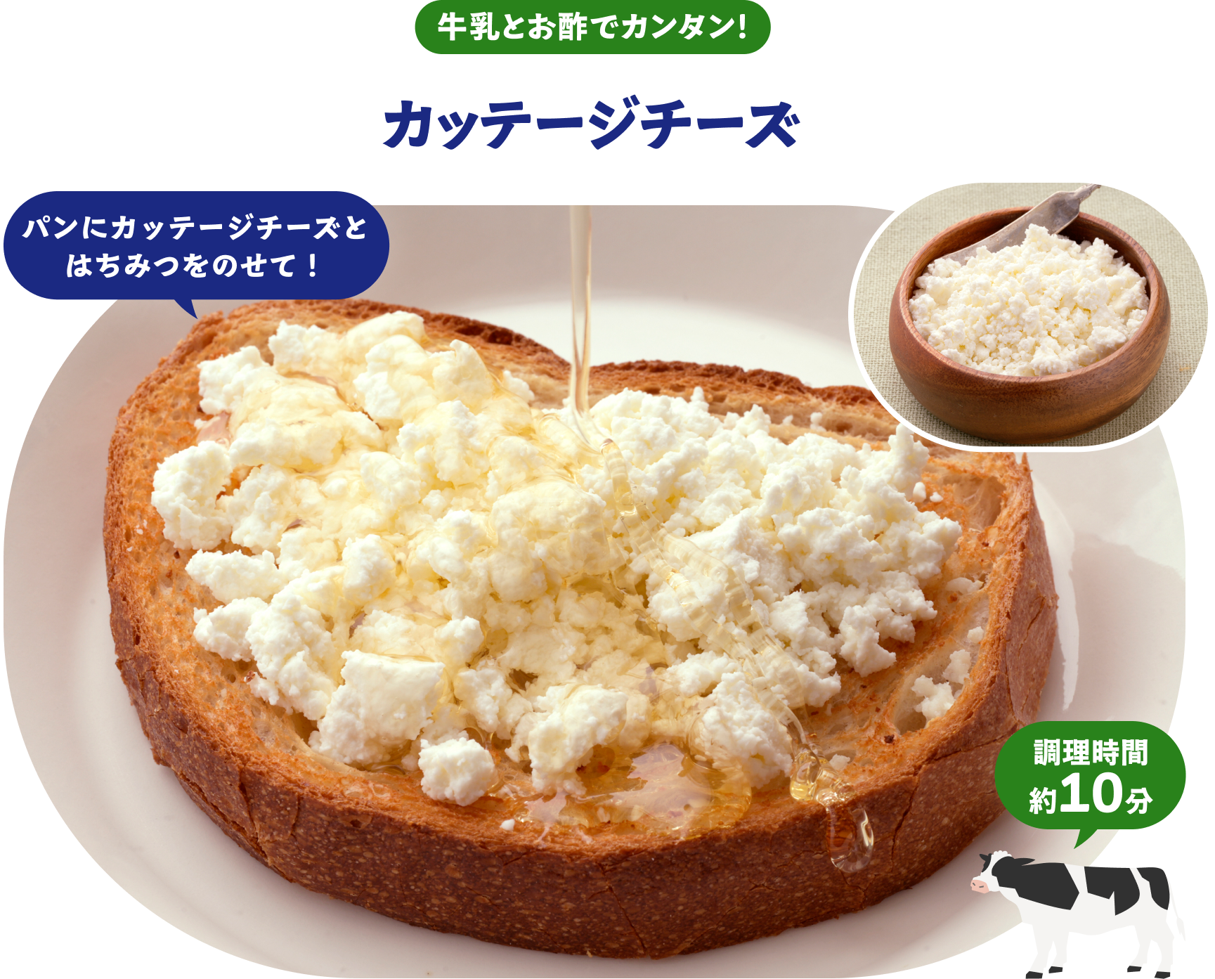 牛乳とお酢でカンタン！カッテージチーズ