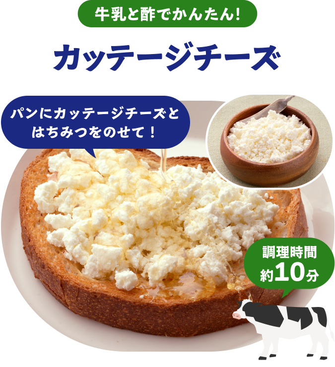 牛乳とお酢でカンタン！カッテージチーズ