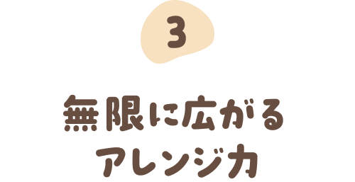 ③無限に広がるアレンジ力