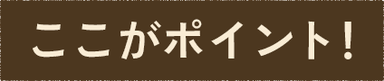 ここがポイント!