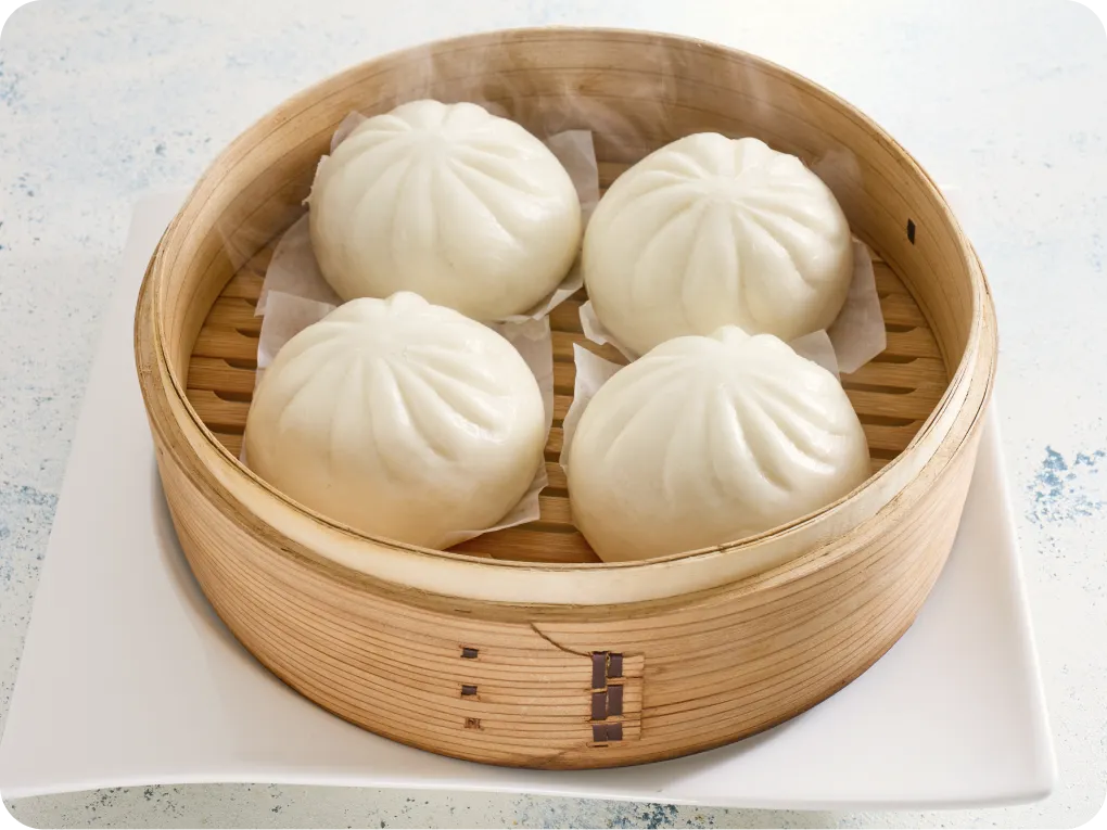 蒸籠の肉まん