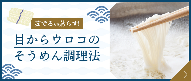 目からウロコのそうめん調理法