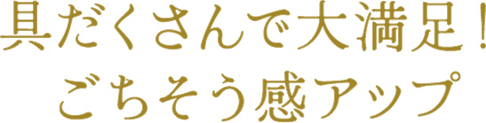 具だくさんで大満足！ごちそう感アップ