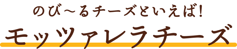 のび〜るチーズといえば！モッツアレラチーズ