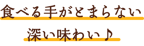 食べる手がとまらない深い味わい♪