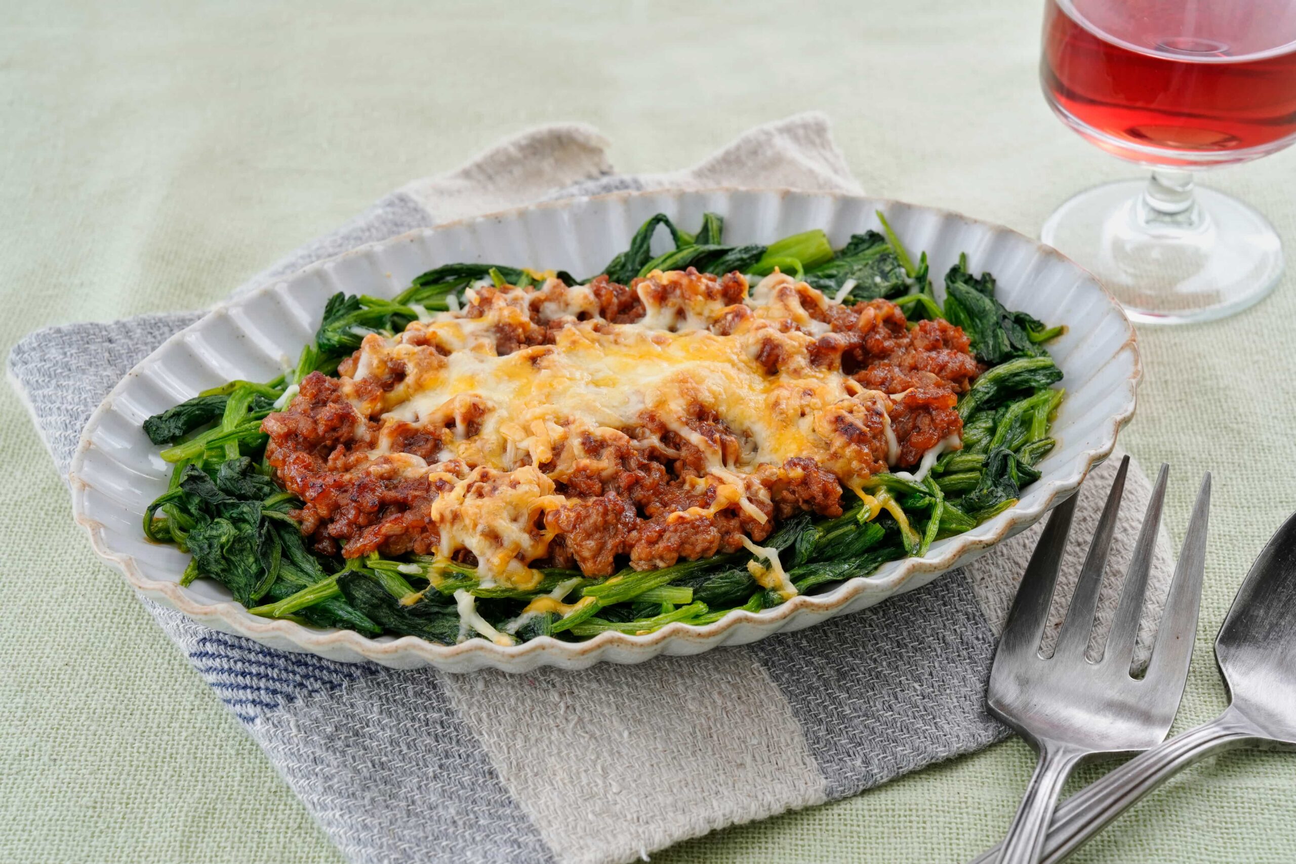 ポパイミートソースグラタン