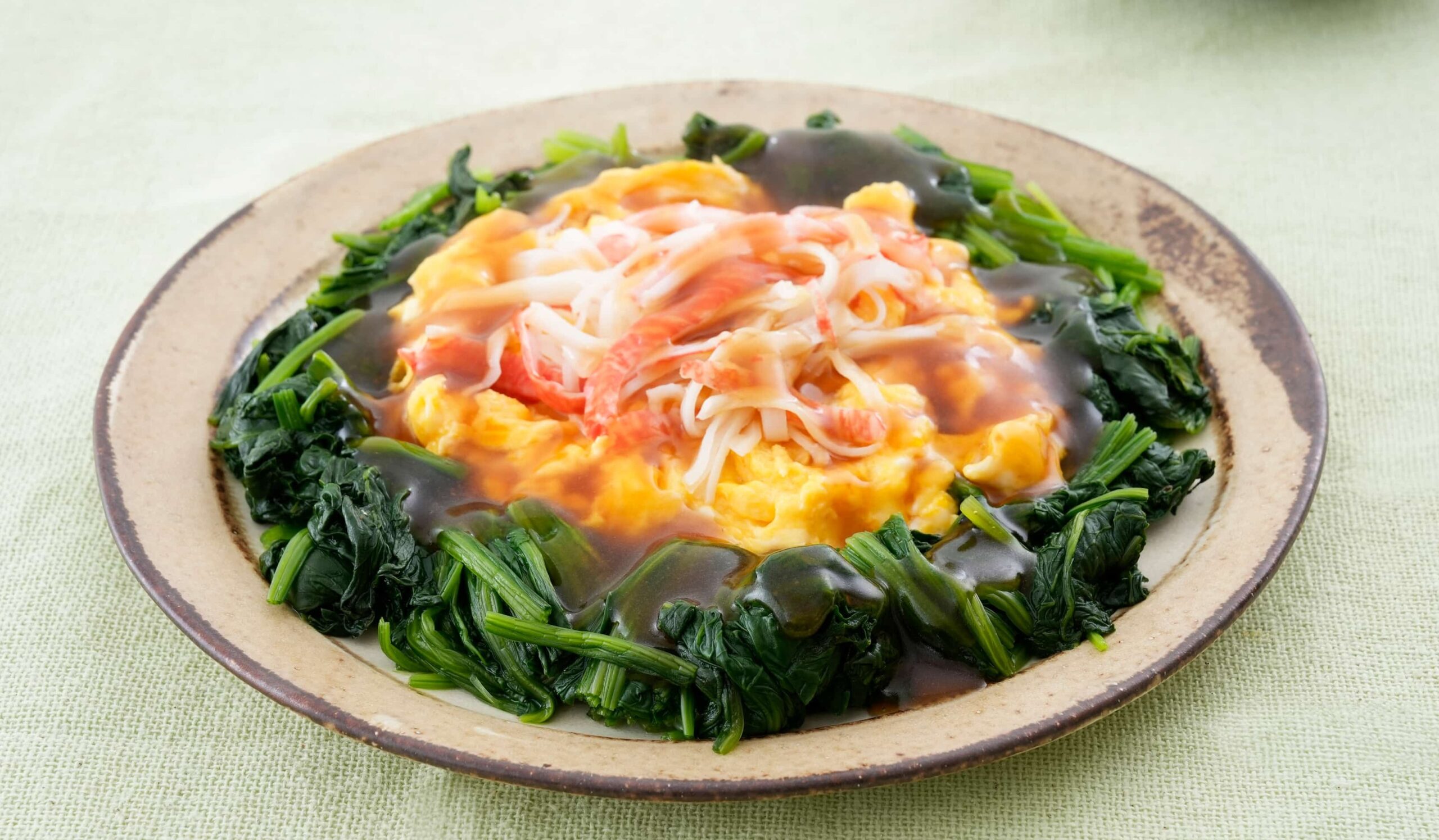 あんかけ卵ほうれん草