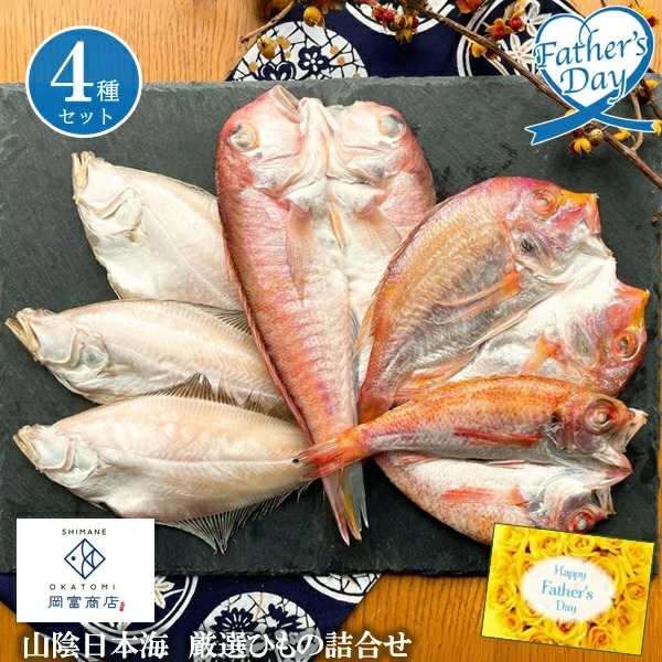 岡富商店 山陰日本海 厳選ひもの詰合せ 4種